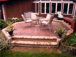 Stone Age Deck with Steps Deck Builders Madison WI