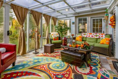 A sunroom enclosure built specifically for a Wisconsin home.